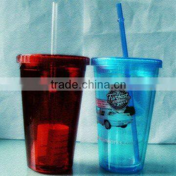 16 OZ Double wall plastic tumbler