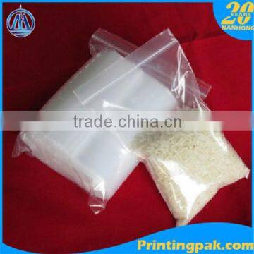 heavy duty clear pe zip lock bag / resealable rice bag