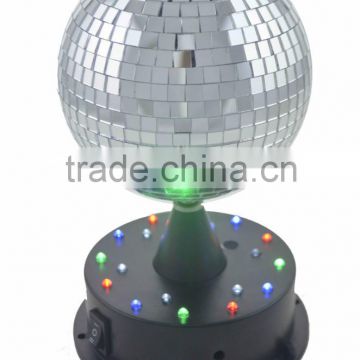 LED Mirror Ball with illuminated base