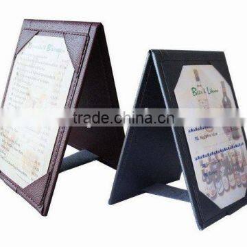 Leather 4''x6'' table menu holder