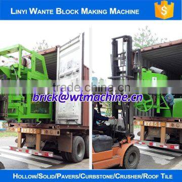 WANTE BRAND WT2-10 cheap interlocking hollow block machine line small crsuher