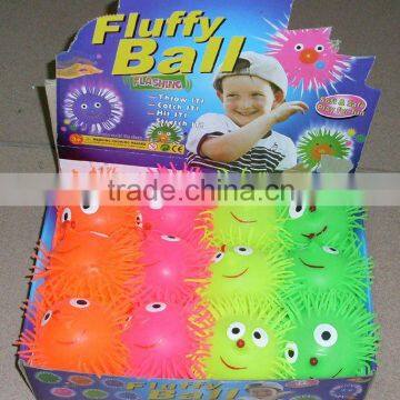 New promotion fluffy flashing ball toy for kids