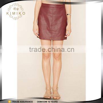 Latest Design Ladies Casual Mini Skirts,Ladies Summer Clothes Leather Short Skirt Design for Women