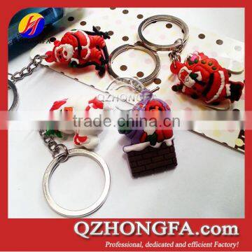 Chrismas gifts 3d custom soft pvc keychain