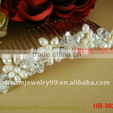 fashion beaded hair comb pearl crystal combs wedding jewelry manufactures of hair combs