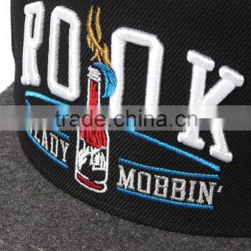 5 Panel Custom Wool and Acrylic 3D Embroidery Snapback Caps photo-6