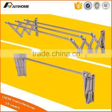 Stainless Steel Push-pull Wall Mounted Folding Clothes Drying Rack photo-2