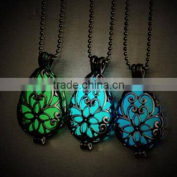 Secret Garden Glow Locket Pendant Glowing in Dark Necklace