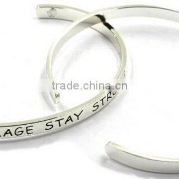 Wholesale Custom Stainless Steel 3.5mm Width Inspiration Engraved Message Bracelet Quality Choice