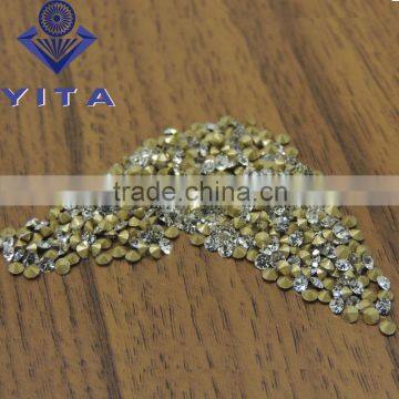 ss8 2.4mm White Crystal Point back Rhinestones Glass Chatons Strass for jewelry