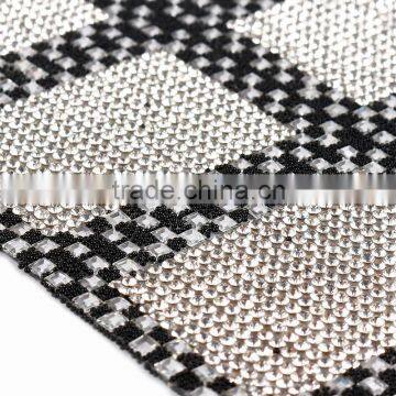 Fashion 24cm*40cm hot fix crystal rhinestone mesh sheet for bag