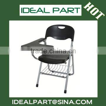 Plastic study chair with writing pad