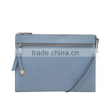 Guangzhou wholesale lady Genuine leathe plain woman clutch bag MD5-088