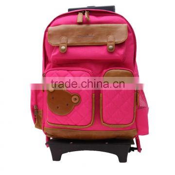 Special Design Oxford Material with wheel Detachable School Bag