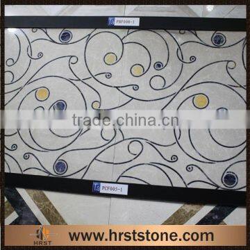 Natural beige marble waterjet tile