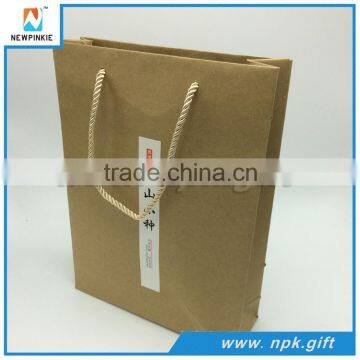 China Promotion Luxury Offset Printing Recyclable Custom Brown Paper Bag
