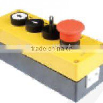 high quality industrial 4 mushroom/2 position selector/push flush button control box switch for lifting