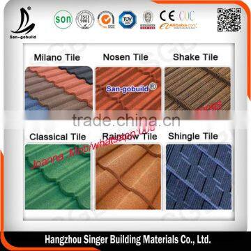 Zinc stone chip Factory direct sell shingle stone coated Roofing Materials