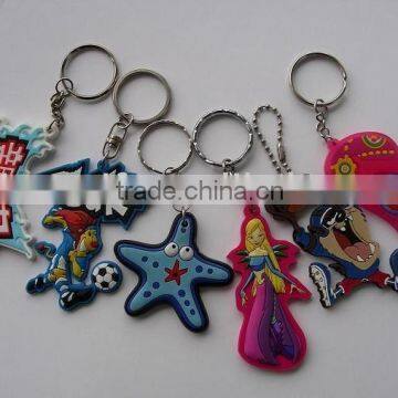 pvc soft silicone key ring