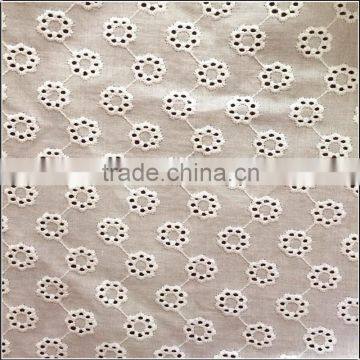 High quality fashion african punched cotton lace fabric for dress