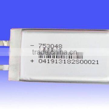 Rechargeable Lithium Polymer Cell Battery for POS Terminal/Cellphone 3.7V 1000mAh (753048)