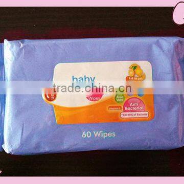 Non-allergenic wet baby wipes, organic wet tissues