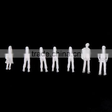 model figure, plastic miniature white human figure for 1/100