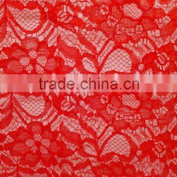 china products Poly lace fabric for garments with designs and colors