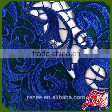 Elegant Color Floral Chemical Embroidery Fabric For Evening Dress