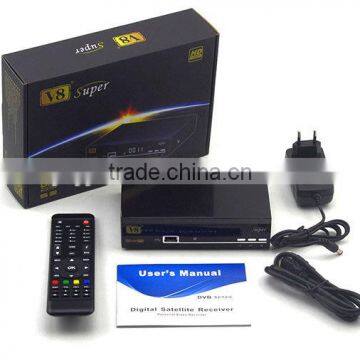 V8 Super powervu DVB-S2 digital satellite receiver support Biss Key ,cccam youtube powervu in stock