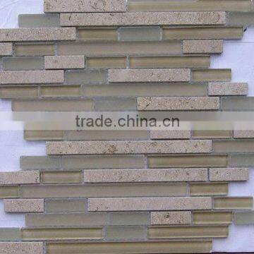 glass mix stone mosaic tile