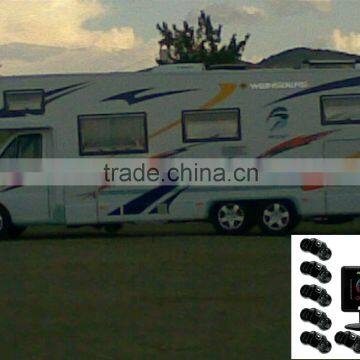 TPMS: AVE Color LCD TPMS for Car+Trailer/ Motorhome/ Camper / 4x4/ AVE-T1008P Tyre Pressure Monitoring System/Caravan