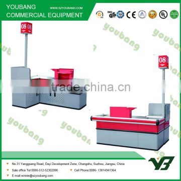 Checkout counter for chain store with cash desk