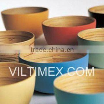 Multi Coloured Recycled Bamboo Bowl