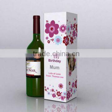 Custom logo and pattern prining gift wine bottles box suppplier