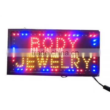 Flashing Animated BODY JEWELRY LED neon Signs store shop salon light display open