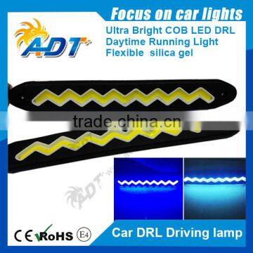 2pcs Flexible COB Daytime Running Light, 12V Fog light DRL LED Waterproof White B