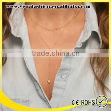 Star Short Copper Bead Chain Latest Model Fashion Necklace Quality Choice