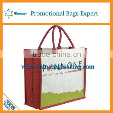 Promotion low price of jute tote bags Shopping burlap bags wholesale