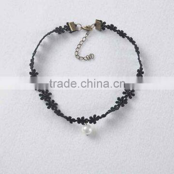 Popular Hot Sale Black Lace Women Bracelet With Pearl photo-3