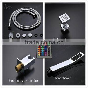 Hidden Mounted Bath Shower Mixer Led/rain Shower Faucet Set for Accessories With Hand Help Shower Head photo-4