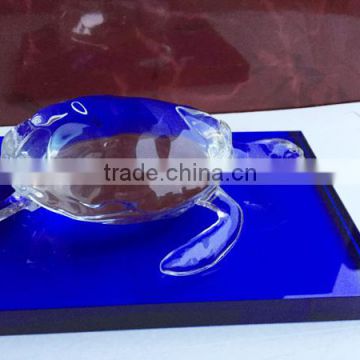 2015 new transparent crystal glass sea turtle souvenir