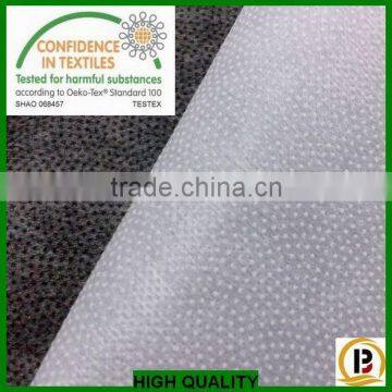 Fan shaped paste dot polyester nonwoven fusible interfacing/interlining fabric