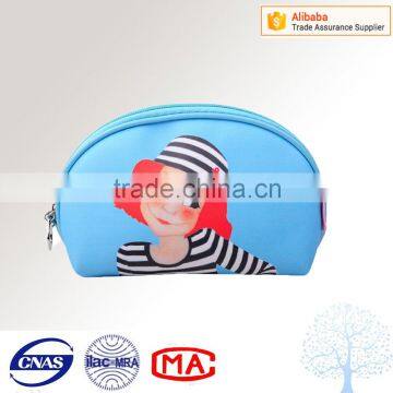 Wholesale PU cosmetic bag with long zipper