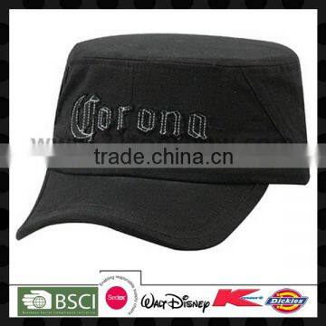 2013 fashion army cap 3D embroidery army cap BSIC screen print military cap