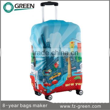 Colorful reusable neoprene luggage cover waterproof