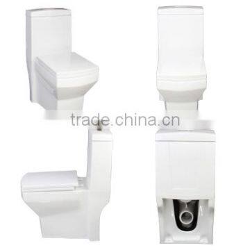 Restaurant Ceramic Building Material Sanitary Ware One Piece Toilet Square photo-2