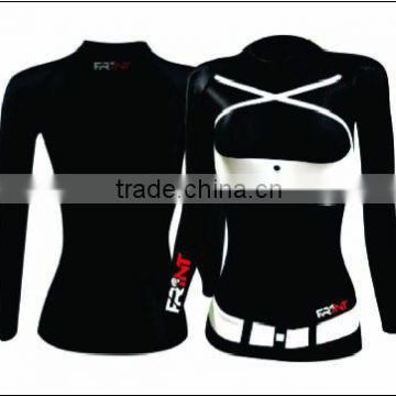 ladies tuxdeo rash gaurd with digital sublimation