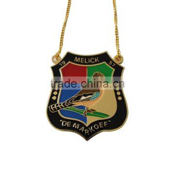 2014 hot sale custom color filled medal with chain