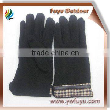 Men's velvet gloves black